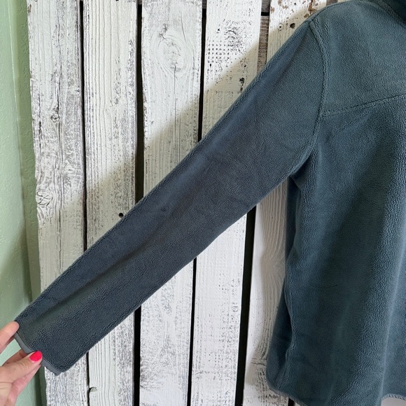 32 Degrees Heat Pullover Fleece Sweatshirt Womens Size Medium Teal Gray Outdoor - Picture 5 of 10
